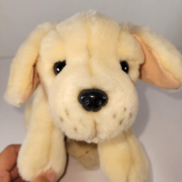 Plush Lab Puppy Dog Stuffed Animal Cream 9" Soft Toy - Picture 1 of 13